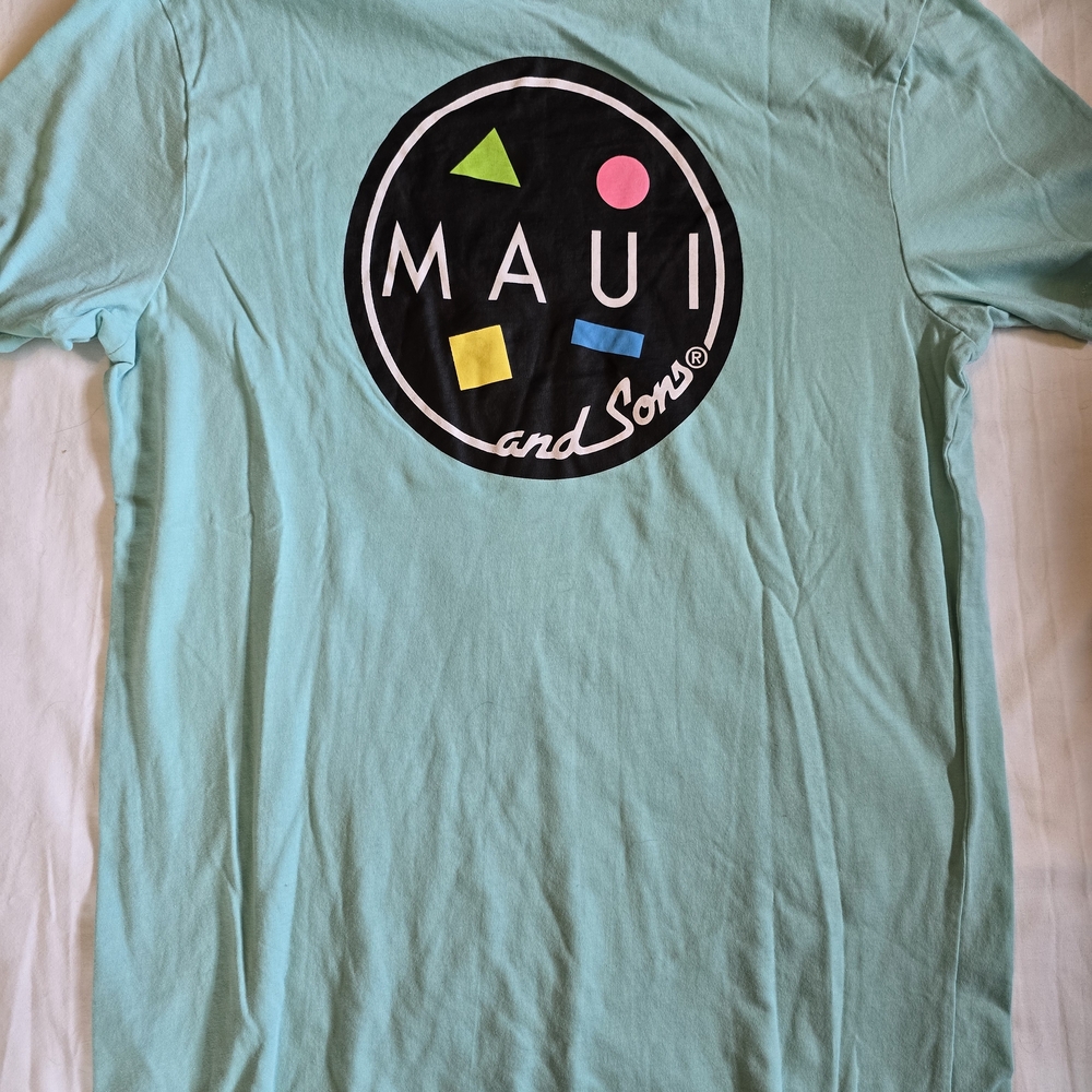 Maui and Sons Aqua Logo Tee